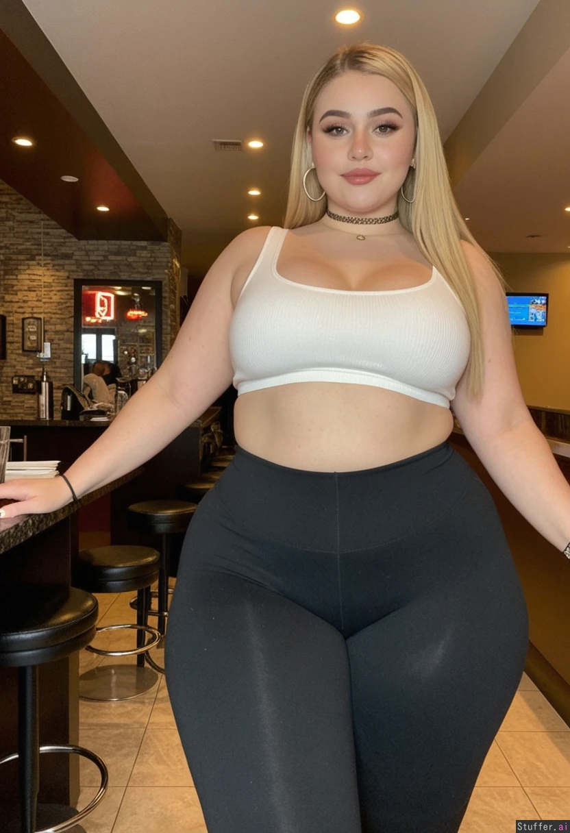 Perfect anatomy, ((hyper wide hips, 20 year old TikTok alt e-girl slim face, cute model perfect face